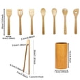 thumbnail image 3 of HBFAGFB Wooden Spoons for Cooking 9 Piece Kitchen Utensil Set Easy to Clean and Durable Beige, 3 of 9