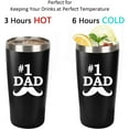 thumbnail image 3 of Gifts for Dad from Daughter Son Kids, 20 OZ Number One Dad Tumbler with Lid and Straw, Funny Father''s Day Birthday Christmas Vacuum Insulated Travel Coffee Mug for Papa, 3 of 6