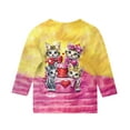 thumbnail image 3 of Kids' Valentine's Day Graphic T-Shirt Cute Cat Printed 3/4 Sleeve Tee Crew Neck Festive Holiday Top, 3 of 5