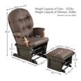 thumbnail image 2 of Demi Bonn Upholstered Glider and Nursing Ottoman, Comfort Rocking Chair with Ottoman, Wood Baby Glider and Ottoman Cushion Set with Padded Armrests for Nursing, Gray, 2 of 8