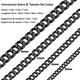 thumbnail image 2 of Collar Cadena Estilo Cubano Unisex Acero Inoxidable  Negro, 2 of 4