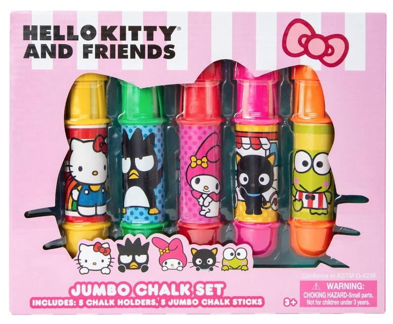 Hello Kitty 5-Piece Jumbo Chalk Set with Holders - Walmart.com