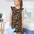 thumbnail image 4 of Fotbe Mushrooms Vestido de Dormir para Niñas de 3 a 10 Años, Mangas Cortas, Estilo Princesa, Pijama Camisón con Mangas Voladas-Small, 4 of 6