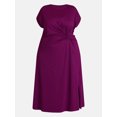 thumbnail image 4 of Terra & Sky Women's Plus Twist Ankle Maxi Dress, Sizes 0X-5X, 4 of 4
