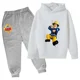 thumbnail image 3 of Sudadera con capucha divertida para niños, conjunto de 2 piezas con capucha y pantalones informales para bebés y niños, ropa estampada con dibujos animados de Sam el bombero, 3 of 5