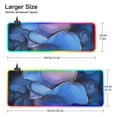 thumbnail image 3 of Abstract Blue Rock Art RGB Gaming Mouse Pad Large Keyboard Mat Rubber Base 13 Light Modes, 3 of 6