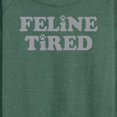 thumbnail image 3 of Instant Message - Feline Tired - Women's Lightweight French Terry Long Sleeve Shirt, 3 of 6