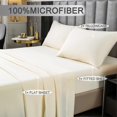 thumbnail image 2 of Ultra Soft Sheets-16 Deep Pocket- 1800 Thread Count Percale Egyptian Microfiber Bed Sheets Wrinkle, Fade and Stain Resistant Full Size Cream 4 Pieces, 2 of 4
