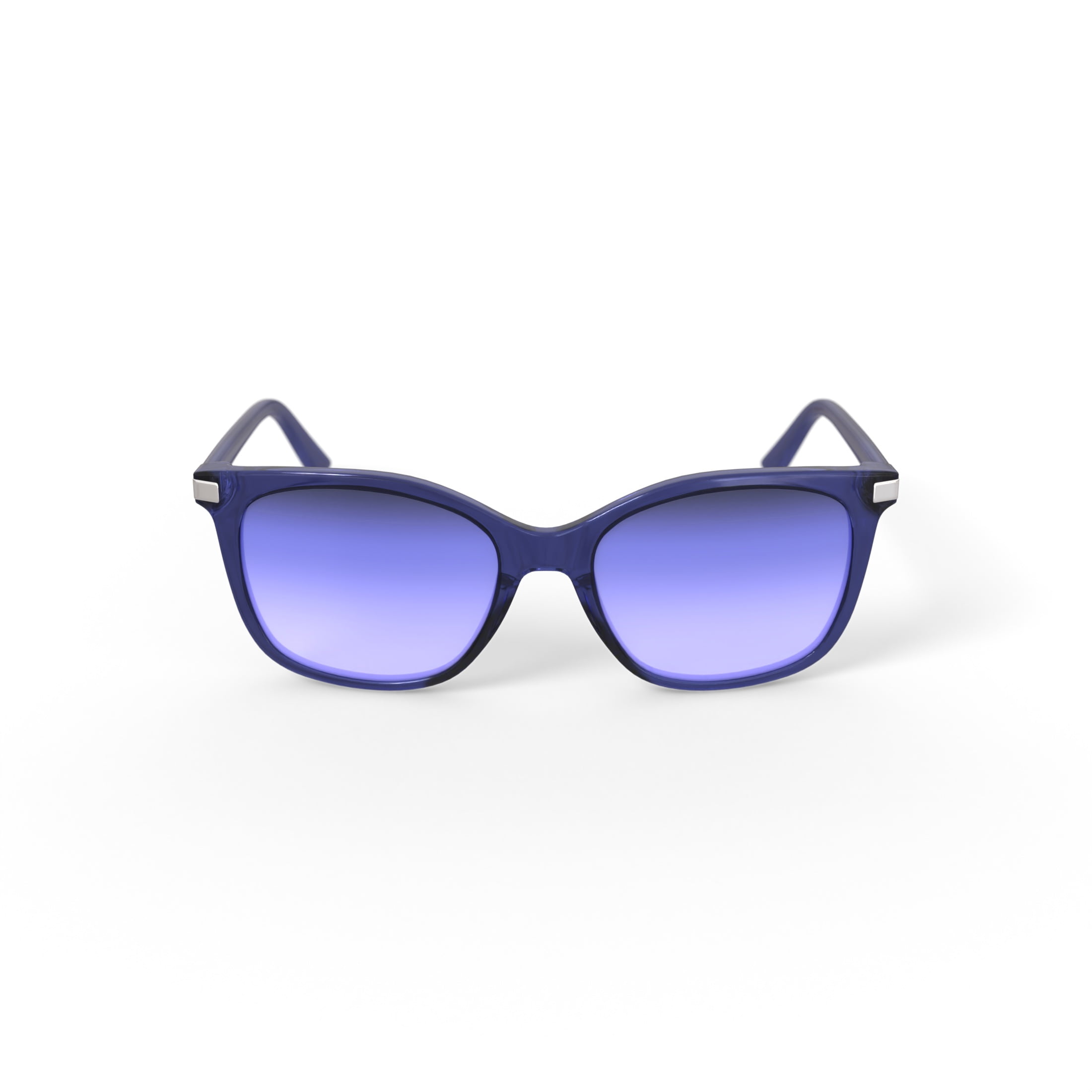 Calvin Klein Women's Rx'able Fashion Sunglasses, CK19527SG, Crystal Blue, 54-19-140, with Case
