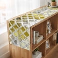 thumbnail image 6 of Yellow Morocco 120 Inch Table Runner, Retro Grey Foil Painting Grunge Tribal Farmhouse Dresser Scarf Cotton & Linen Tablerunner for Dining/Kitchen Island/Holiday Party Décor 13" x 120", 6 of 9