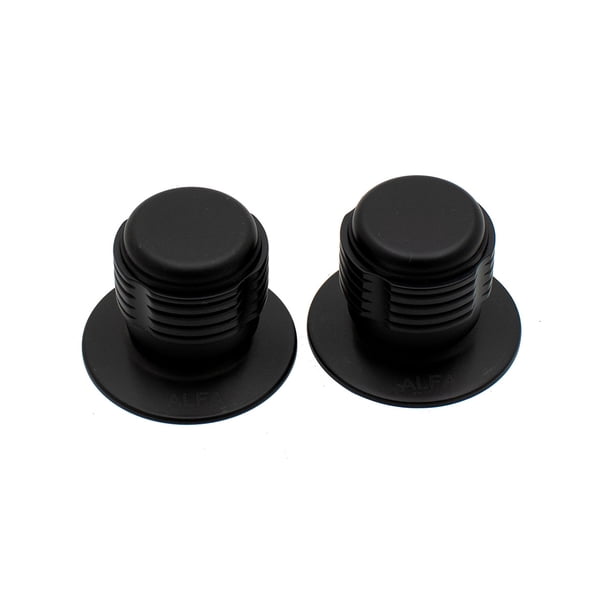 Manerales Para Regadera Cuadrado Negro Mate Estandar 2 Pz Negro Mate