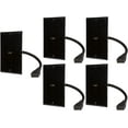 thumbnail image 1 of Buyer's Point HDMI Wall Plate with 6-Inch Pigtail Built-In Flexible Hi-Speed HDMI Cable with Ethernet, 2-Piece Decora, Single Outlet Port Insert, Perfect for Home Theater Systems Pack of 5 black, 1 of 8