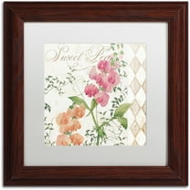 Trademark Fine Art "Sweet Pea" Canvas Art by Color Bakery White Matte, Wood Frame
