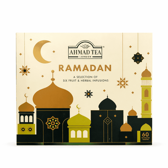 Ahmad Tea - Ramadan Fruit & Herbal Infusions, Fruitytea Assorted Gift Box, 60 Foil Teabags, Caffeine-Free & Sugar-Free