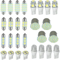 28 PCS Car Led Bulb Kit Set T10 31 mm 36 mm 41 mm 1157 Bulbs Replacement 6000K