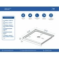 thumbnail image 6 of Streamline GB-537-152 36 in. x 36 in. Alcove Acrylic Shower Base in Glossy White With Center Drain, ABS Drain Included, 6 of 15