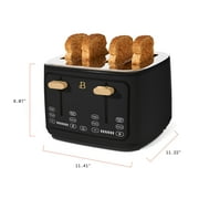 Beautiful 4-Slice Toaster with Touch-Activated Display, Black Sesame by Drew Barrymore