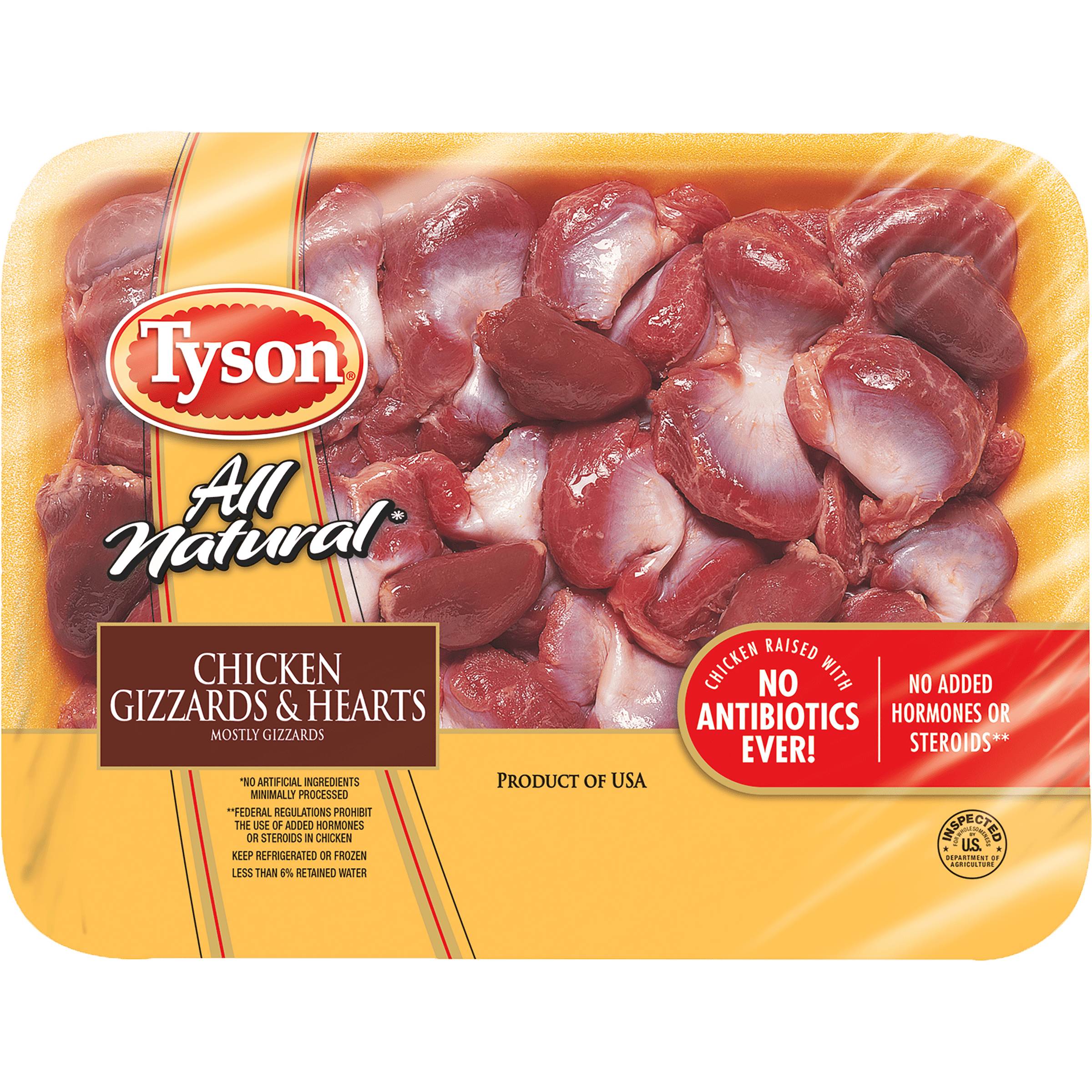 Tyson All Natural Chicken Gizzards Hearts 1 0 2 5 Lb Walmart Com Walmart Com,What Is Frisee Aux Lardons