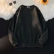 thumbnail image 3 of Sudaderas de pareja de cuello redondo sólido para mujer Sudadera coreana de manga larga con hombros caídos 2023 Suéteres casuales sueltos de gran tamaño para mujer, 3 of 5