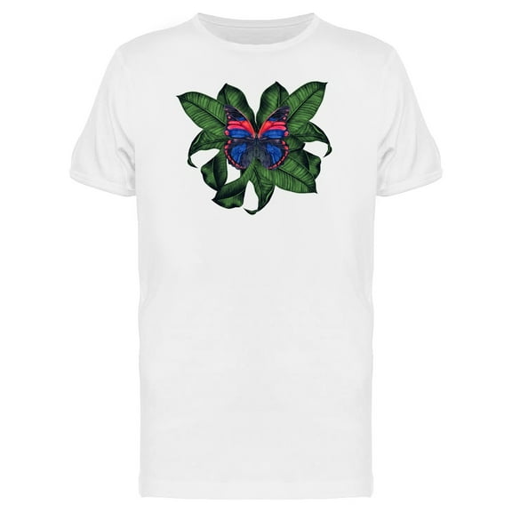 Tropical Leaves & Butterfly Tee Men's -Image by Shutterstock