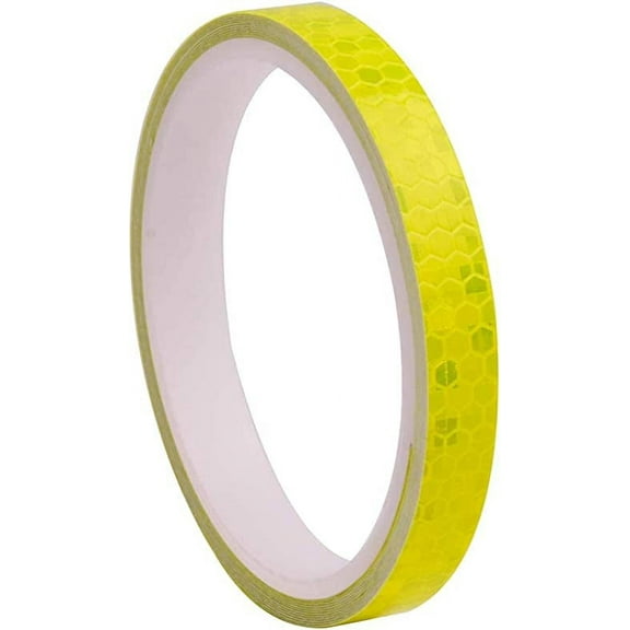 Nvzi Reflective Tape Fluorescent Yellow 0.5"X26'-Waterproof Self-Adhesive Trailer Reflector Tape-Reflective Tape for Trucks,Trailers,Cars.Warning Caution Conspicuity Tape
