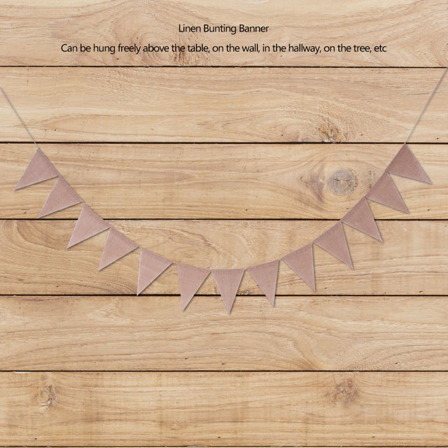 Dekaim Banderines de banderines, banderines de Lino 48 Banderas para Fiestas de Bodas, Celebraciones de Vacaciones, decoración DIY