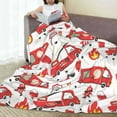 thumbnail image 6 of Sikiie Fire Truck Ultra-Soft Micro flannel Blanket Luxury All Seasons Warm Blanket for Bedding Sofa and Travel (4 sizes)-60"x50", 6 of 7
