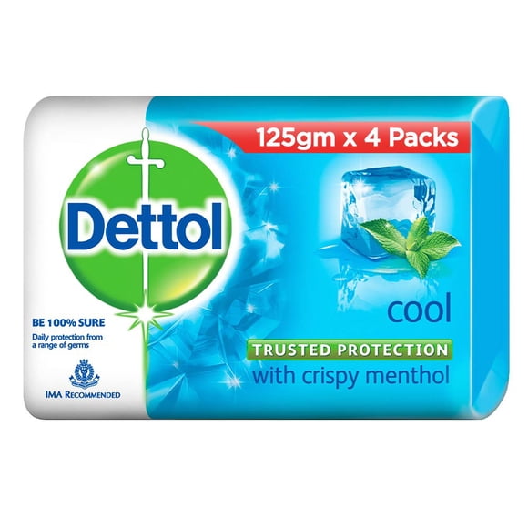 Jabón frío Dettol 125 g (paquete de 4)