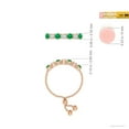thumbnail image 4 of ANGARA Natural Seven Stone Emerald and Diamond Tennis Bolo Ring in 14K Rose Gold for Women (Size-2.5mm) | May Birthstone, Birthday, Anniversary, Jewelry Gift for Women | Natural Emerald Ring, 4 of 9