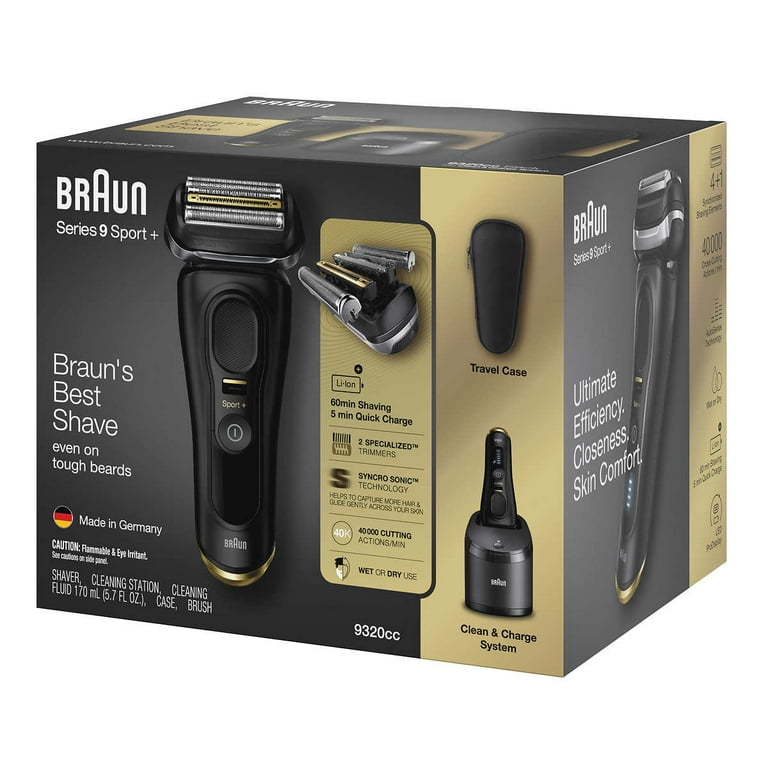Sport Braun Shaver Charge 9 System + Series with and Clean