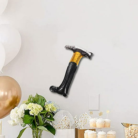 Hemoton 8pcs Construction Party Film Balloons Hammer Balloons Aluminum Film Balloons Tool-Themed Birthday Celebrations Party Layouts For Memorable Events (Hammer Shape)