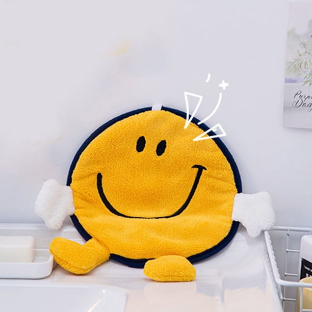 Toalla colgante para cocina y baño, toalla de mano colgante de dibujos animados, toalla de mano de secado rápido, diseño elevado