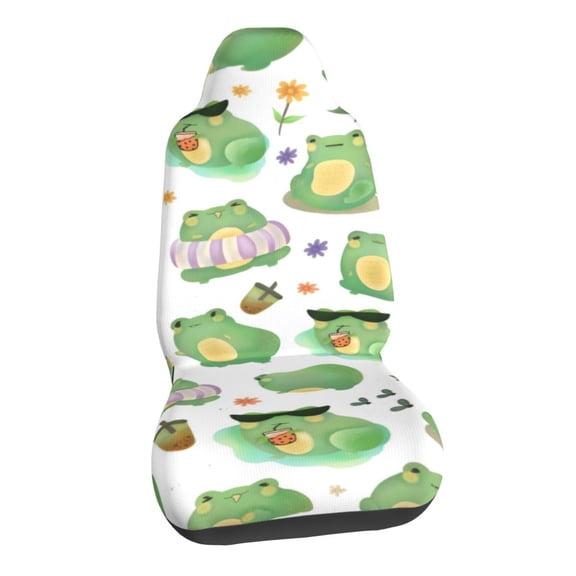 Cute Frog Car Seat Covers Stretch Car Seat Protectors Universal Fit