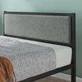 thumbnail image 2 of Zinus Korey 38" Metal Platform Bed with Upholstered Headboard, Queen, 2 of 11