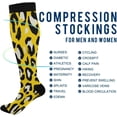 thumbnail image 4 of FREEAMG Leopard Compression Socks for Women Men, Circulation Knee High Stockings for Running Cycling Medical, 1Pair, 4 of 7