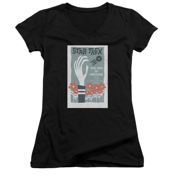 Star Trek Tos Episode 24 Junior Women's V-Neck T-Shirt Black