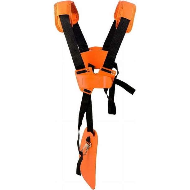 Arnés de hombro ergonómico profesional para recortadora, diseño duradero de doble hombro, correa de hombro doble universal con correas ajustables, adecuado para la mayoría de cortes, 1 unidad