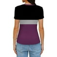 thumbnail image 5 of UAMVSH Womens Tops Color Block Short Sleeve Ribbed Knit T-Shirts Casual Slim Fitted Crewneck Cropped Tees Going Out Outfits, 5 of 5