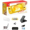 Newest Nintendo Switch Lite Yellow Game Console, 5.5” LCD Touch 1280x720 Screen, 32GB Internal Storage with Extra 64GB External SD Storage with GalliumPi 12-in-1 Bundle