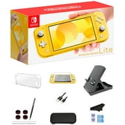 Newest Nintendo Switch Lite Yellow Game Console, 5.5” LCD Touch 1280x720 Screen, 32GB Internal Storage with Extra 64GB External SD Storage with GalliumPi 12-in-1 Bundle