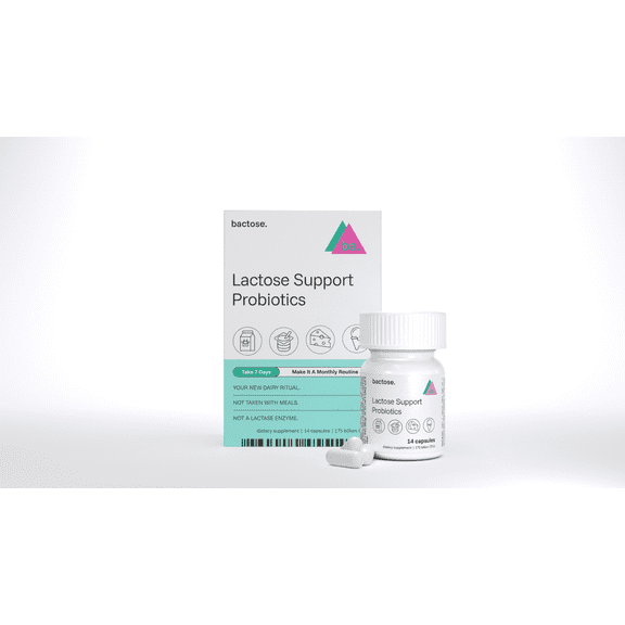 Bactose® – Lactose Support Probiotics - 14 Count Bottle