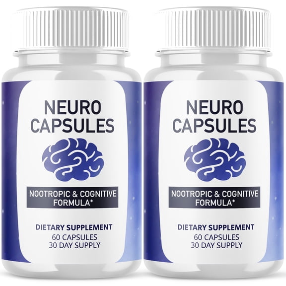 Neuro Capsules Advanced Formula Brain Support Pills Maximum Strength Supplement NeuroCapsules 120 Capsules