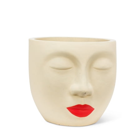 Set of 12 Face with Lipstick Planter