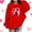Red, variant on Girls Cute Heart Lock Print Hoodie White Valentine's Day Kids Pullover Soft Sweatshirt 3-14 Years,Size 7-8 T