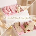 thumbnail image 4 of Pink Gift Box with Satin Ribbon Collapsible 11x7.8x3.5 Inches Gift Box with Magnetic Closure Matte Textured Finish Box for Wedding Gifts., 4 of 7