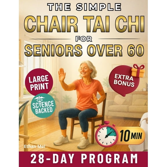 The Simple Chair Tai Chi for Seniors Over 60: Gentle 10-Minute Daily Seated Flows to Improve Mobility, Ease Stiffness, R, (Paperback)