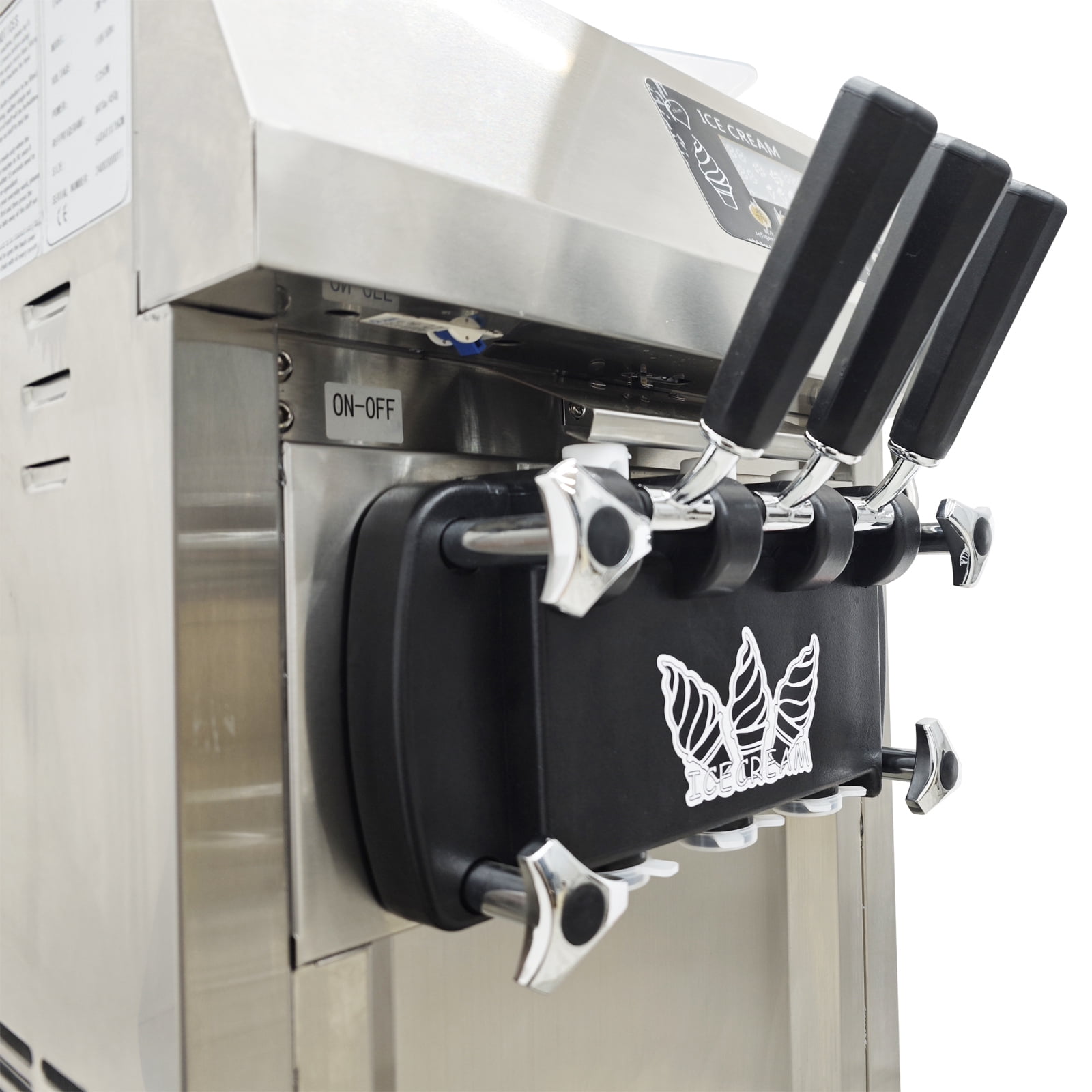 Three Flavors Soft Serve Ice Cream Maker Machine Sweet Cone Freezing Vending Machine