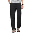 thumbnail image 2 of ZHENWEI Mens Cotton Linen Drawstring Pants Elastic Waist Casual Jogger Yoga Pants, 2 of 7