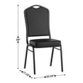 thumbnail image 5 of Flash Furniture Crown Back Stacking Banquet Chair in Black Vinyl - Black Frame, 5 of 10