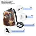 thumbnail image 4 of Lsque Fluffy Alpaca Mountain Meadow Pattern Canvas Daypack, Durable Backpack, High-quality Versatile Backpack,Vintage Compact Backpack-Small, 4 of 6